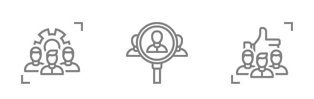 Icons that represent henniker plasma test and development services