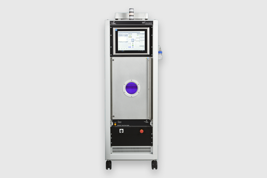 Henniker Plasma industrial vacuum plasma system with integrated touchscreen control for surface treatment cleaning activation and thin film coating