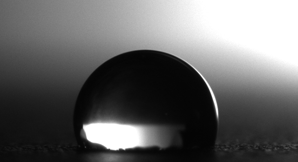 Au contact angle results pre plasma treatment